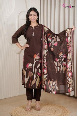 Dveeja Fashion Vardani Series Cotton Panel Print Kurti Pant with Cotton Print Dupatta Set kurti pant with dupatta Catalogs