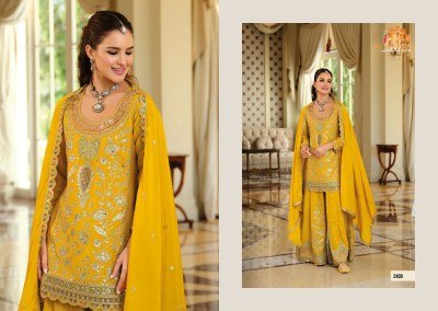EBA Lifestyle Anokhi Collection Chinon Embroidery Palazzo Suits readymade suit catalogs