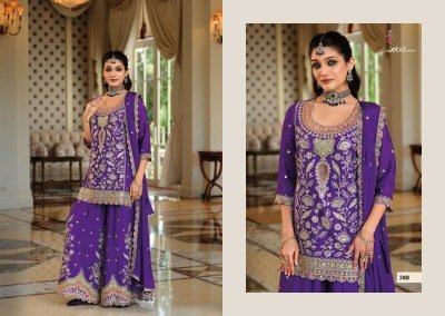 EBA Lifestyle Anokhi Collection Chinon Embroidery Palazzo Suits readymade suit catalogs