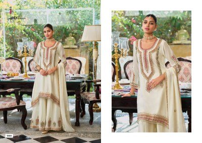 EBA Lifestyle Motifs Heavy Chinon Embroidered Plazo Suits  readymade suit catalogs