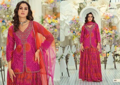 EBA Lifestyle URVI Chinnon Embroidery Skirt Dupatta 3-Piece Set readymade suit catalogs