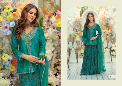 EBA Lifestyle URVI Chinnon Embroidery Skirt Dupatta 3-Piece Set readymade suit catalogs