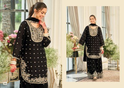EBA SAAJ Black and White Premium Designer Chinon Embroidered Palazzo Suit Set  Fancy Palazzo suit catalogue