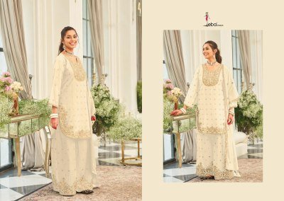 EBA SAAJ Black and White Premium Designer Chinon Embroidered Palazzo Suit Set  Fancy Palazzo suit catalogue