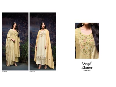 ELANOR 3304 by Ganga Premium Embroidered Dress materail catalogue at affordable rate dress material catalogs