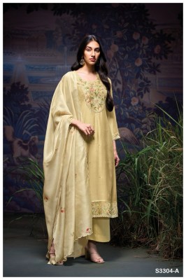 ELANOR 3304 by Ganga Premium Embroidered Dress materail catalogue at affordable rate dress material catalogs