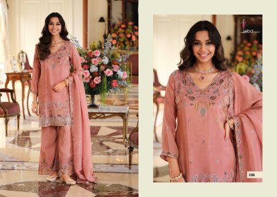 Eba Lifestyle Chahat Shimmer Silk Suit with Bead Work And Plazo readymade suit catalogs