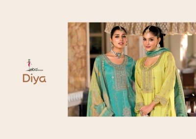 Eba Lifestyle Diya Simar Embroidered Top with Plazo and Digital Print Embroidered Dupatta Wholesale kurtis catalogs