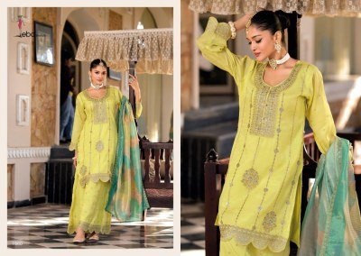 Eba Lifestyle Diya Simar Embroidered Top with Plazo and Digital Print Embroidered Dupatta Wholesale kurtis catalogs