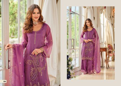 Eba Lifestyle Firdaus Shimmer 3 Piece Suit with Beads Work Fancy Palazzo suit catalogue