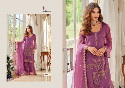 Eba Lifestyle Firdaus Shimmer 3 Piece Suit with Beads Work Fancy Palazzo suit catalogue