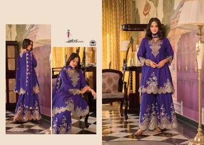 Eba Lifestyle Kalista Edition Heavy Chinon Embroidered Top Plazo Set with Dupatta Ethnic Wear Wholesale Product readymade suit catalogs