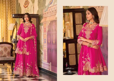 Eba Lifestyle Kalista Edition Heavy Chinon Embroidered Top Plazo Set with Dupatta Ethnic Wear Wholesale Product readymade suit catalogs