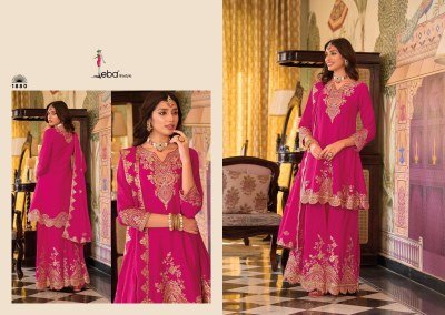 Eba Lifestyle Kalista Edition Heavy Chinon Embroidered Top Plazo Set with Dupatta Ethnic Wear Wholesale Product readymade suit catalogs