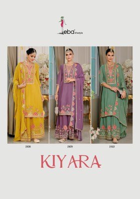Eba Lifestyle Kiyara Elegant Heavy Chinon Embroidered Suit with Dupatta And Plazo Wholesale kurtis catalogs