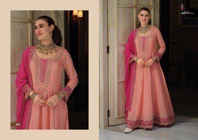Eba Lifestyle Laam Real Georgette Premium Readymade  with Embroidered Dupatta Set readymade suits