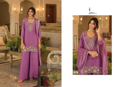 Eba Lifestyle Naveli – Moch 3-Piece Kurti Palazzo with Dupatta Fancy Palazzo suit catalogue
