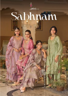 Eba Lifestyle Sabnam Designs 2501-2504 Heavy Chinon Palazzo Set Wholesale wholesale catalogs