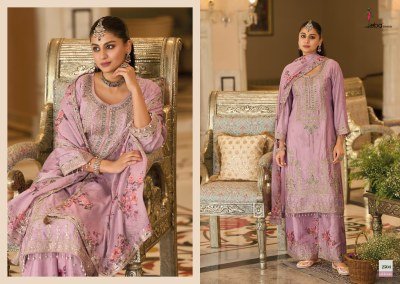 Eba Lifestyle Sabnam Designs 2501-2504 Heavy Chinon Palazzo Set Wholesale readymade suit catalogs