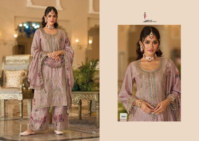 Eba Lifestyle Sabnam Designs 2501-2504 Heavy Chinon Palazzo Set Wholesale readymade suit catalogs