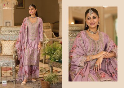 Eba Lifestyle Sabnam Designs 2501-2504 Heavy Chinon Palazzo Set Wholesale readymade suit catalogs