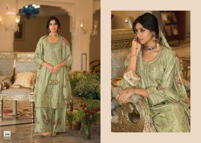 Eba Lifestyle Sabnam Designs 2501-2504 Heavy Chinon Palazzo Set Wholesale readymade suit catalogs