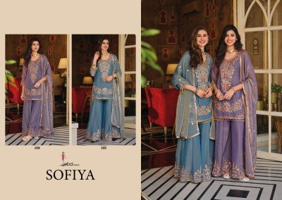 Eba Lifestyle Sofiya NC Moss Plazo Suit with Beads Work  readymade suit catalogs