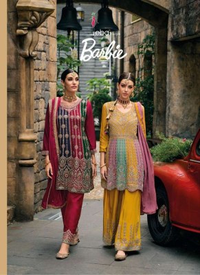 Eba life style new barbie fancy chinon embroidery work ready made salwar kameez catalogue wholesale rate  Zaveri  women beauty 