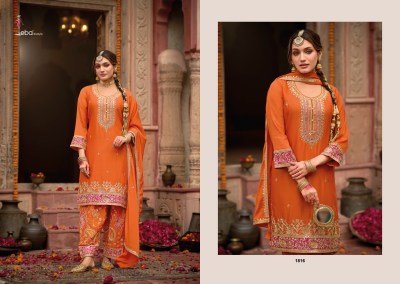 Eba lifestyle Kashish Chinon Afgani Set with Dupatta readymade suit catalogs