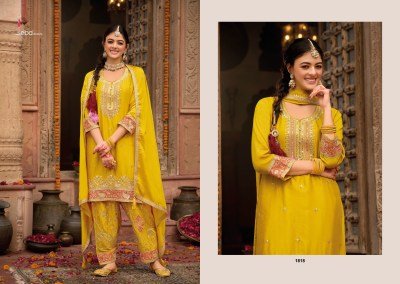 Eba lifestyle Kashish Chinon Afgani Set with Dupatta readymade suit catalogs