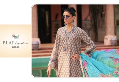Elaf Signature vol 2 by shree fabs Pure Lawn Cotton Printed Embroidered pakistani suit catalogue at affordable rate  pakistani suit catalogs