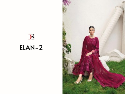 Elan lawn 25 2 by Deepsy suits Pure Cotton heavy embroidered unstitched suit catalogue at affordable rate salwar kameez catalogs