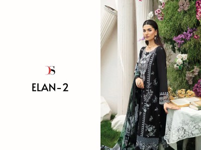 Elan lawn 25 2 by Deepsy suits Pure Cotton heavy embroidered unstitched suit catalogue at affordable rate salwar kameez catalogs