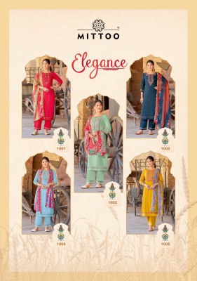 Elegance by mittoo reyon thread embroidered readymade suit catalogue at affordable rate readymade suit catalogs