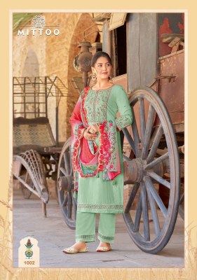 Elegance by mittoo reyon thread embroidered readymade suit catalogue at affordable rate readymade suit catalogs