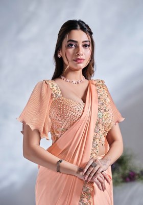Elegance of  Mohmanthan 24611 Aura exclusive ready to wear saree wholesaler Amavi