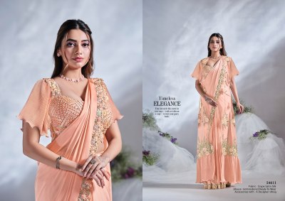 Elegance of  Mohmanthan 24611 Aura exclusive ready to wear saree wholesaler sarees catalogs