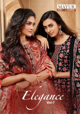 Elegance vol 7 by Mayur Pure Cotton Printed embroidered top bottom and dupatta catalogue at affordable rate Mayur Kurti