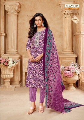 Elegance vol 7 by Mayur Pure Cotton Printed embroidered top bottom and dupatta catalogue at affordable rate readymade suit catalogs
