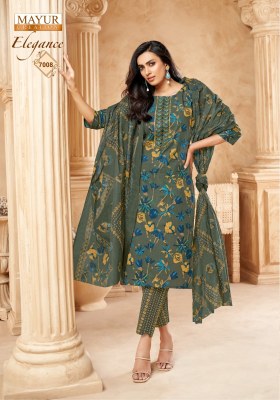 Elegance vol 7 by Mayur Pure Cotton Printed embroidered top bottom and dupatta catalogue at affordable rate readymade suit catalogs