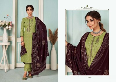Elira Vol 1 by Vastu pure cotton printed embroidered readymade suit catalogue at affordable rate  readymade suit catalogs