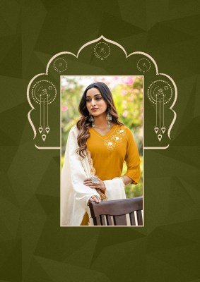 Elite by Mittoo Viscose Thread work kurti pant with dupatta catalogue at affordable price  readymade suit catalogs