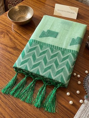 Ellie Linen Woven Resham Designer Saree with Unstitched Blouse sarees catalogs
