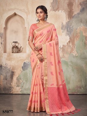 Ellie Linen Woven Resham Designer Saree with Unstitched Blouse sarees catalogs