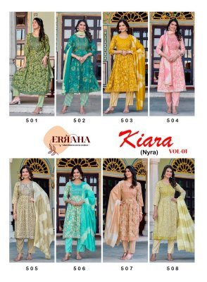 Erraha Kiara Vol 1  Nyra Cut  heavy rayon catalogue wholesale rate  kurti pant with dupatta Catalogs