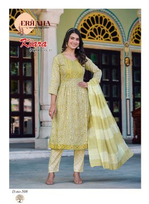 Erraha Kiara Vol 1  Nyra Cut  heavy rayon catalogue wholesale rate  kurti pant with dupatta Catalogs