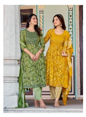 Erraha Kiara Vol 1  Nyra Cut  heavy rayon catalogue wholesale rate  kurti pant with dupatta Catalogs