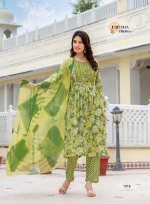Erraha Trisha Vol 3 Umbrella Style suit  heavy rayon catalogue wholesale rate  kurti pant with dupatta Catalogs