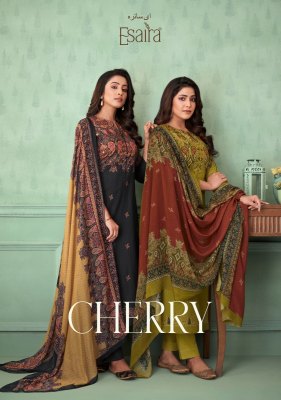 Esaira by Cherry digital printed handwork unstitched salwar kameez catalogue at low rate Amavi
