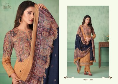 Esaira by Cherry digital printed handwork unstitched salwar kameez catalogue at low rate salwar kameez catalogs